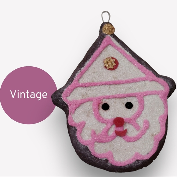 🍁 SALE 🧡 Vintage Country Living Pink Sugared Xmas Ornaments Set of 4 - Picture 4 of 6